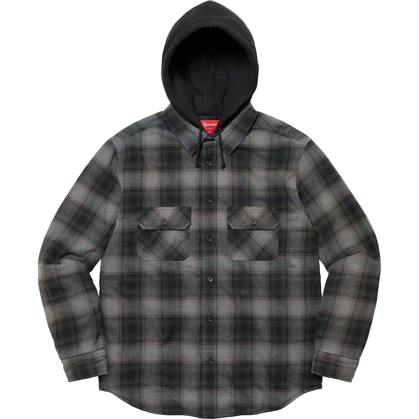 Hooded Flannel Zip Up Shirt view 16